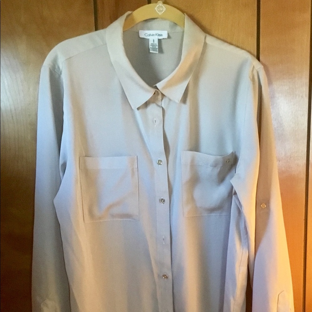 Calvin Klein Taupe Blouse